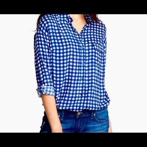 Splendid Gingham Silk Jersey top